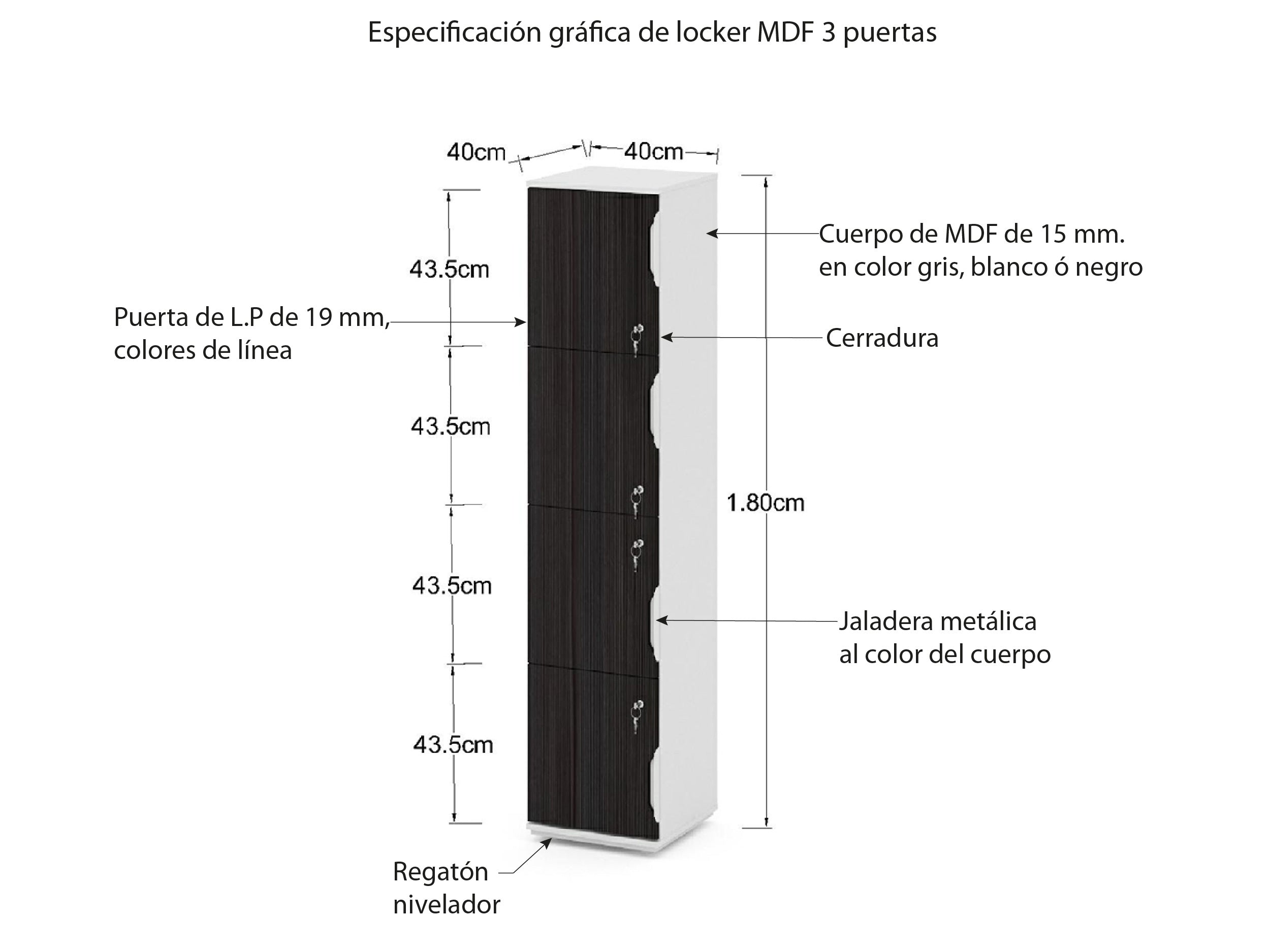 Mdf Locker Design Locker en MDF LKDF4 – Muebles de Oficina Express